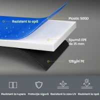 SPORTNOW Husă pentru Trambulină Ø305x30 cm, Pliabilă și Portabilă, din Plastic, PE și Spumă, Multicolor(m-6)