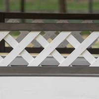 PawHut Casa para Gatos de Madeira 77x50x73cm Casa para Gatos com 2 Níveis com Teto Asfáltico Terraço Cercado Caverna e Escada para Interior e Exterior Branco e Cinza(m-8)