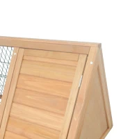 PawHut Kleintierstall mit Freigehege, wetterbeständig, herausnehmbare Bodenwanne, 116 cm x 62,2 cm x 52,5 cm, Natur(m-8)