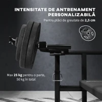 SPORTNOW Mașină pentru piept cu înălțime reglabilă din oțel, 150x150x60-85 cm, neagră(m-6)