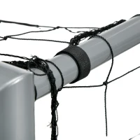 SPORTNOW Fußballtor wetterfest, stabiles Metallgestell, reißfestes Netz, 160H x 240L x 85B cm, Grau(m-6)