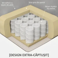 HOMCOM Fotoliu Reclinabil cu Funcție de Ridicare, 8 Puncte de Masaj și Telecomandă, din Microfibră, 94x96x106 cm, Gri(m-7)