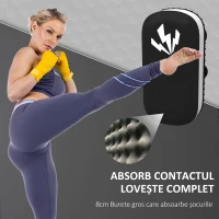 SPORTNOW Scut de box și muay thai pentru braț, din PU și EPE, 38x20x18 cm, negru(m-4)