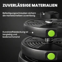 SPORTNOW 2-in-1 Hantel-Set, Lang- & Kurzhantel, 30 kg, rutschfest, bodenschonend, Schwarz/Grün(m-7)