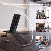 SPORTNOW Bancă Reglabilă Fitness, Pliabilă, Placaj Spumă EPE, 115x32,5x43 cm, Verde(m-5)