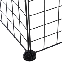PawHut Valla Metálica para Mascotas de 36 Paneles, Jaula para Animales Pequeños, Forma Personalizable, Jaula para Conejos, Cobayas, Chinchillas, Gatitos, 146x73x73 cm, Negro(m-7)