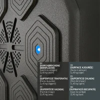 SPORTNOW Mașină de box muzicală montată pe perete, cu conexiune Bluetooth și lumini albastre, 40x40 cm, negru(m-8)