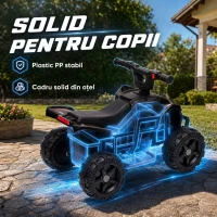 AIYAPLAY ATV Electric pentru Copii 18-48 Luni, 6V, 2 km/h, Sarcină 25 kg, Negru(m-7)