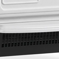 HOMCOM Electric Fireplace Stove, 1000W/2000W, Freestanding Electric Fire with LED Flame Effect, Adjustable Thermostat, White(m-13)