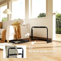 HOMCOM Conjunto de 2 Balizas de Futebol Dobráveis Portáteis com Suporte de Metal e Rede para Treino de Futebol 90x36x60 cm Preto(m-6)