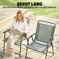 Outsunny scaun pliabil compact pentru terasă(m-5)