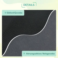 PawHut Erhöhtes Hundebett mit Baldachin, Haustierbett, Hundeliege outdoor mit Dach, Atmungsaktiv, Taftstoff für Camping Grau 92 x 76 x 90 cm(m-4)