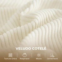 HOMCOM Sofá de 2 Lugares em Veludo 134 cm com Pés de Madeira Encosto Espesso Sofá Moderno para Sala Quarto Creme(m-5)