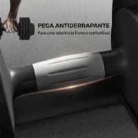 SPORTNOW Halteres Ajustáveis 4 em 1 2x10 kg com Ajuste Rápido do Peso, Base de Armazenamento e Pega Antiderrapante para Treino em Casa(m-6)