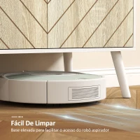 HOMCOM Sapateira de 2 Portas com Design em Espiga Prateleiras Ajustáveis Gaveta para 12 Pares de Sapatos 75x35x97 cm, Branco e Madeira(m-8)