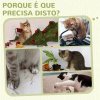 PawHut Poste Arranhador para Gatos 79 cm Arranhador para Gatos com Bola Suspensa e Poste de Juta 59,5x39x79 cm Creme e Bege(m-6)