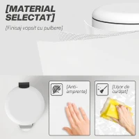 HOMCOM Coș de gunoi cu pedală 20L, capac cu închidere lentă, din metal și PP, 36x30x44.5 cm, crem(m-6)