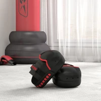 SPORTNOW Plastrons de Boxeo Paos de Muay Thai MMA para Treino de Boxeo Boxing Karate Taekwondo Artes Marciais 24x19x4 cm Preto(m-7)