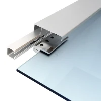 HOMCOM Porta Scorrevole Interna in Vetro Smerigliato e Satinato con Binario B2 e Maniglia per Bagno Cucina Studio Vetro 205x 102.5x 0,8cm(m-8)