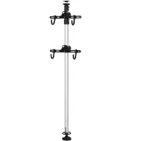 HOMCOM Fahrradhalter Fahrradständer für 2 Fahrräder Fahrradhalterung Aluminiumlegierung Silber Ø12 x 171-400 cm(m-9)