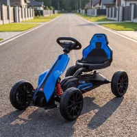 HOMCOM Elektro Go-Kart für Kinder 3-5km/h Gokart mit 2-Fach verstellbarem Geschwindigkeit, Sicherheitsgurt, EVA-Räder für 3-8(m-9)