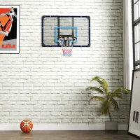 SPORTNOW Basketballkorb, universelle Wandhalterung, reißfestes Netz, rostfreier Stahlrahmen, 113 x 61 x 73 cm(m-6)