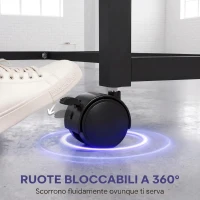 SPORTNOW Tavolo da Ping Pong Pieghevole per Interni con Ruote Girevoli, Rete, Racchette e Palline, Blu(m-7)