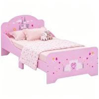 Homcom Pat Copii Roz – 143×73×60 cm, Lemn, pentru Varste 3-6 Ani(m-2)