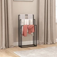 HOMCOM Suport pentru prosoape autoportant cu 3 brațe din oțel, 45x21.5x85 cm(m-8)