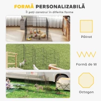 PawHut Țarc pentru Câini Extensibil și Pliabil din Metal 50x80 cm Negru(m-4)