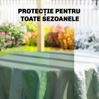 Outsunny Prelată Impermeabilă, Rezistentă la Raze UV, din PE cu Ochiuri Reîntărite, 6x4 m, Verde(m-4)