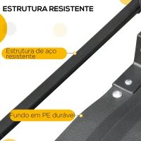 HOMCOM Reboque de Carga para Bicicletas com 2 Rodas Refletores e Bandeira Capacidade de 70L Carga 40 kg 125x64x53,5 cm Preto(m-7)