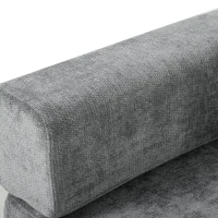 HOMCOM Canapé Convertible 3 Places Compressé 5 en 1, Canapé-Lit en Chenille 205cm, Assise Profonde, 2 Coussins, Gris(m-11)