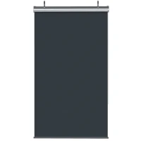Outsunny Senkrechtmarkise, höhenvestellbar, Kettenzug, inkl. Haken, 124 cm x 222 cm, Dunkelgrau(m-11)