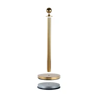 Outsunny Colonnina Segnapercorso per Code Separatore in Acciaio Rosso e Oro(m-5)