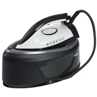 HOMCOM Ferro com Caldeira 2800W 100 g/min 8 Bares Função ECO Base de Cerâmica Desligamento Automático Sistema Anticalcário Autolimpeza Depósito Amovível 2 L Azul(m-11)