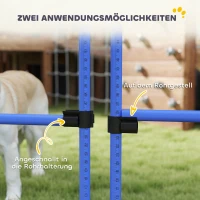 PawHut 4-teiliges Hunde-Agility-Set mit 4 Hürden und Tragetasche für das Sprungtraining, Blau(m-5)