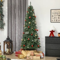 HOMCOM Brad de Crăciun de 210 cm cu 350 de lumini albe și colorate, 9 moduri de iluminare(m-8)