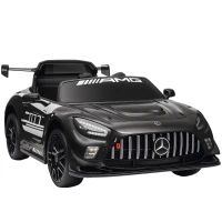 AIYAPLAY Carro Elétrico para Crianças Mercedes-AMG GT3 Evo12V com Controlo Remoto 2,4G e Motor Duplo 115x66x44 cm Preto(m-1)