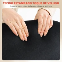 HOMCOM Cadeira de Escritório Apoios de Braços Rebatíveis Altura Ajustável Função Basculante e Estofada em Veludo 68x69x118 cm Preto(m-7)