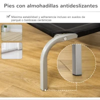 PawHut Cama Elevada para Perros Gatos Transpirable Cama para Mascotas 90x65x20 cm para Dormir Relajar con Marco de Acero para Interior Exterior Negro(m-6)