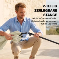 Outsunny Sonnenschirm Strandschirm Gartenschirm Schirm Balkonschirm Sonnenschutz knickbar Cremeweiß(m-7)