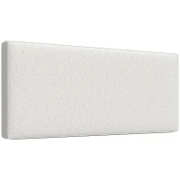 HOMCOM Tête de lit murale en lin, 140 x 60 cm, tête de lit suspendue rembourrée pour chambre à coucher, crème(m-11)