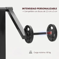 SPORTNOW Máquina de Bíceps y Tríceps 2 en 1 Banco de Curl Predicador con Asiento Ajustable en Altura para Gimnasio Casa(m-7)