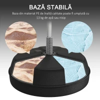 HOMCOM Punching Ball de Podea cu Înălțime Reglabilă, Mănuși și Bază Reîncărcabilă, 43x43x126-144 cm, Roșu și Alb(m-6)