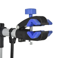 HOMCOM Fahrradmontageständer Zentrierständer Fahrradständer Reparaturständer vierbeinig mit Werkzeugablage Schwarz 144x144x117-170 cm(m-8)