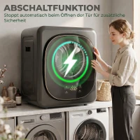 HOMCOM Kondensationstrockner mit Wärmepumpentechnologie, Tischgerät, monatliche Finanzierung(m-6)