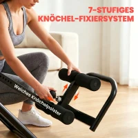 SPORTNOW 3-in-1 Inversionsbank Inversionstisch mit 3 Inversionswinkel Liegestütz- & Klimmzugstangen Kopfstütze(m-5)