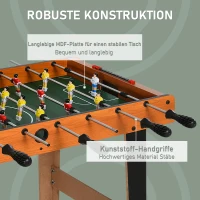 HOMCOM Tischkicker Kickertisch mit Edelstahlstangen, Für Jugendliche und Erwachsene, 84,5x40x61,2 cm, Schwarz(m-5)