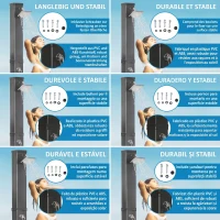 Duș Solar Outsunny de Grădină 40L și Temperatură 60°C, Cap Rotativ și Robinet pentru Picioare, Negru(m-7)